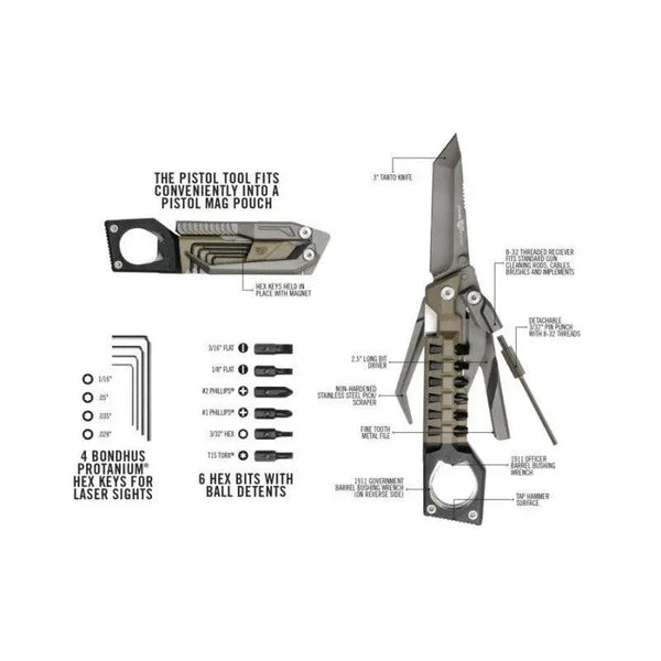 THE PISTOL TOOL™ 19in1 Real Avid | Echipament tactic WARGEAR