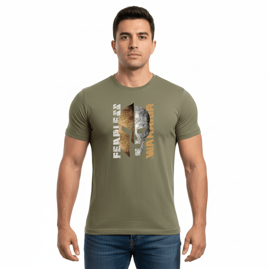 Tricou Fearless Warrior olive Pentagon | Echipament tactic WARGEAR