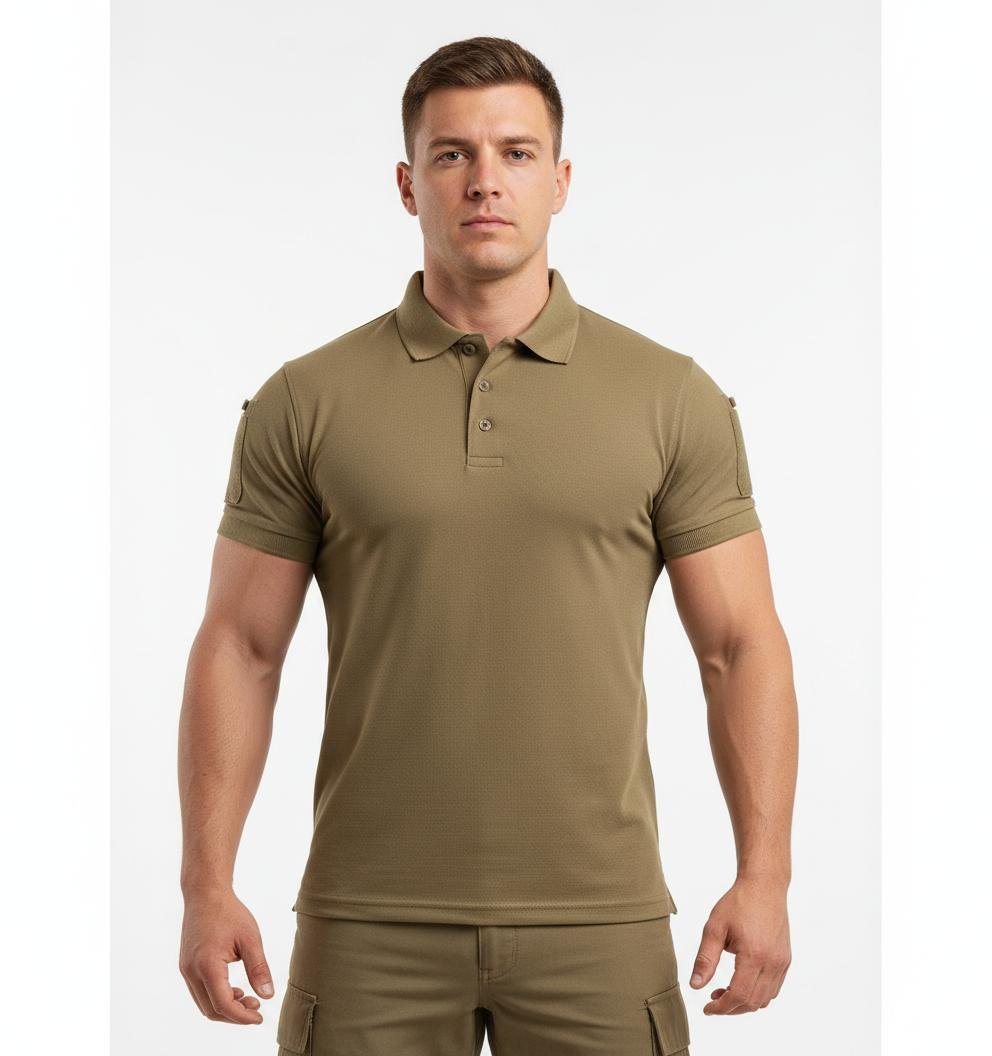 Tricou tactic polo quickdry MIL - TEC coyote | Echipament tactic WARGEAR