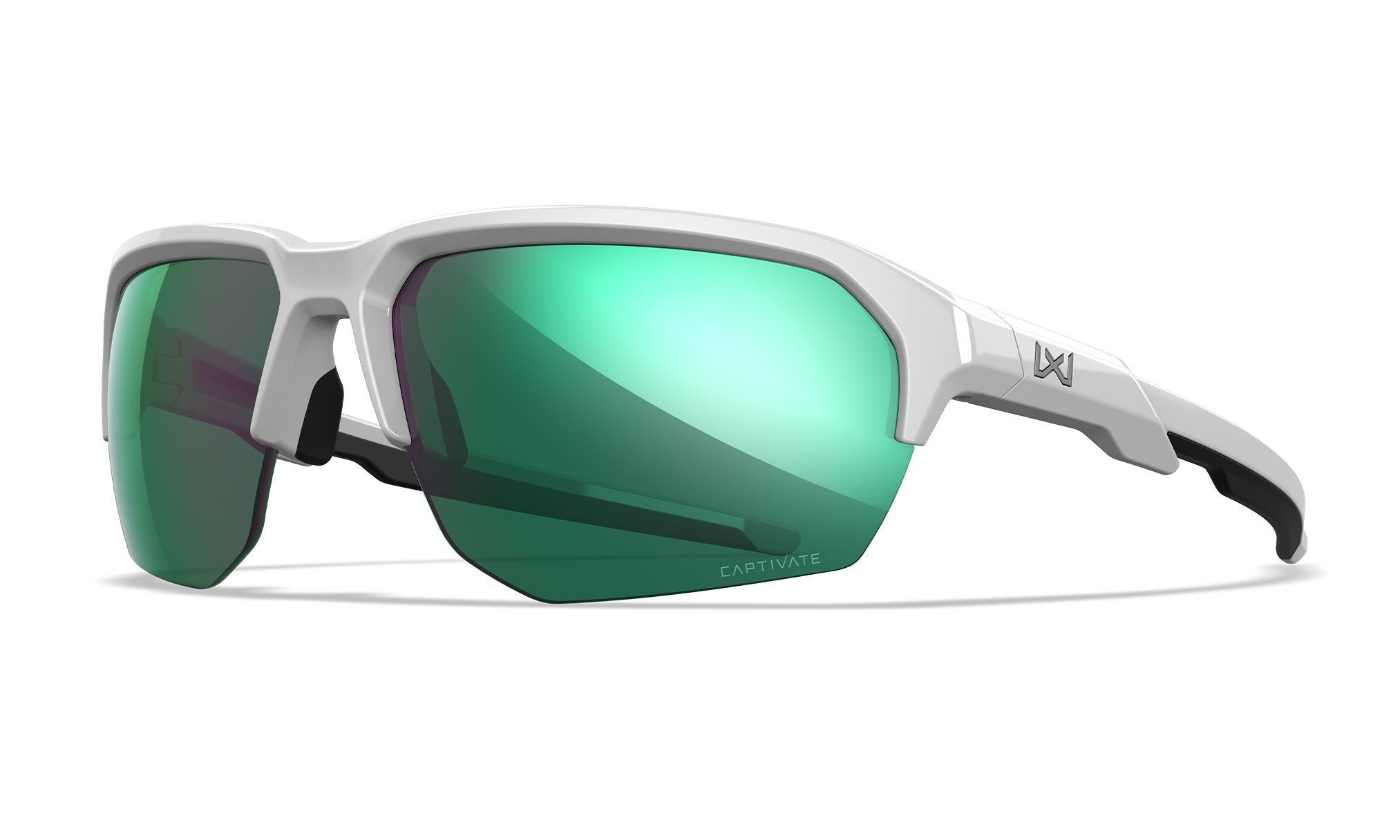Ochelari tactici Wiley X JAKL CAPTIVATE™ Polarized Green Mirror – Polished White WARGEAR