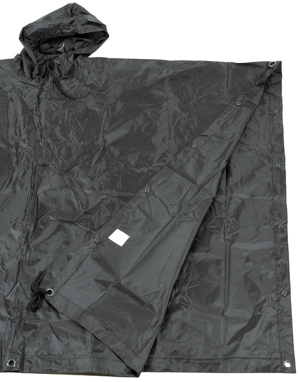 Poncho Ploaie Ripstop MFH 144 x 223 cm – Negru