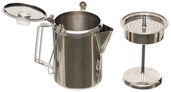 Cafetiera de camping din inox cu sita, 1,2 l – Fox Outdoor
