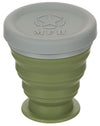 MFH Cana Pliabila Silicon cu Capac 200 ml - Verde Oliv