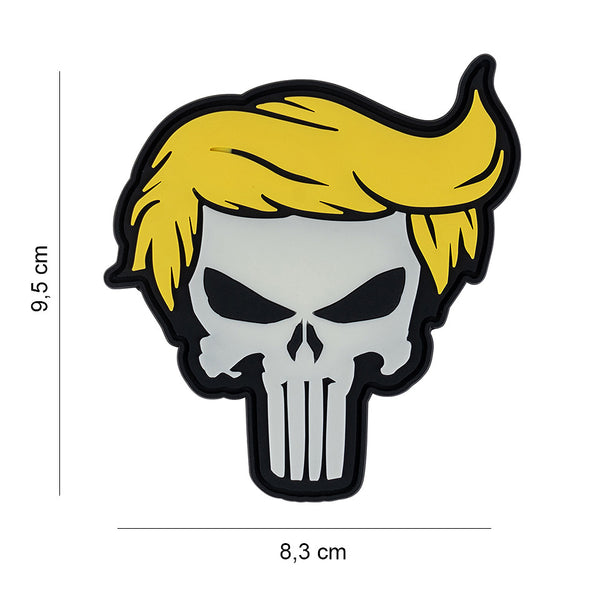 Patch 3D PVC Punisher Skull Glow in Dark – Yellow Hair  WARGEAR