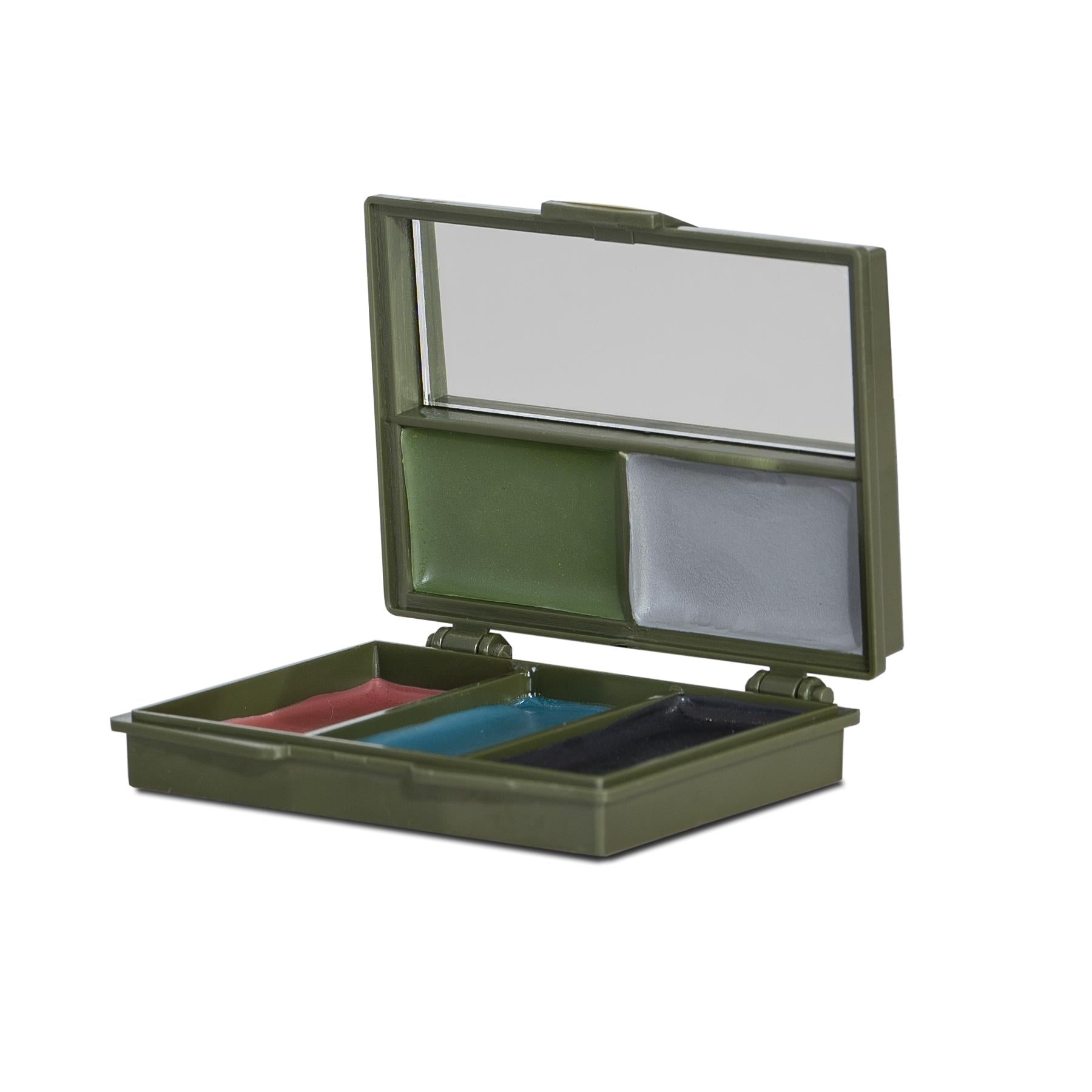 Vopsea Camuflaj Față Tac Maven – 5 Culori, Cutie Etanșă cu Oglindă