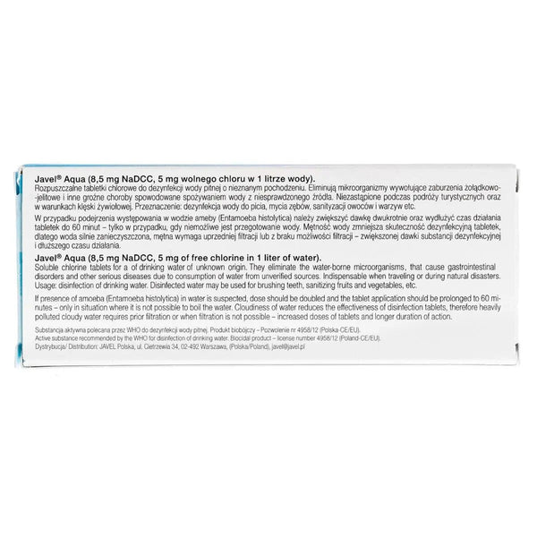 5 x Tablete purificare apa Javel® AQUA | Echipament tactic WARGEAR