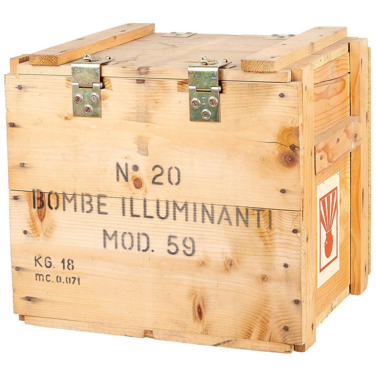 Ladă militară italiană din lemn, surplus original