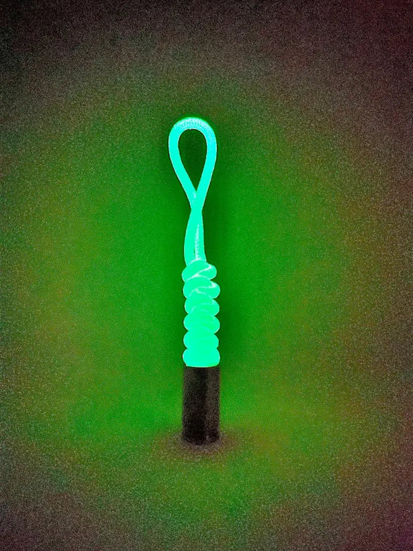 Breloc / Căpăt Fermoar Paracord Talon Cartuș Glonț Micro Alb Fosforescent (Glow In The Dark) WARZONESHOP