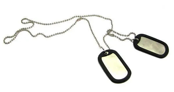 Dog Tag Mil-Tec cu silencer US silver WARZONESHOP