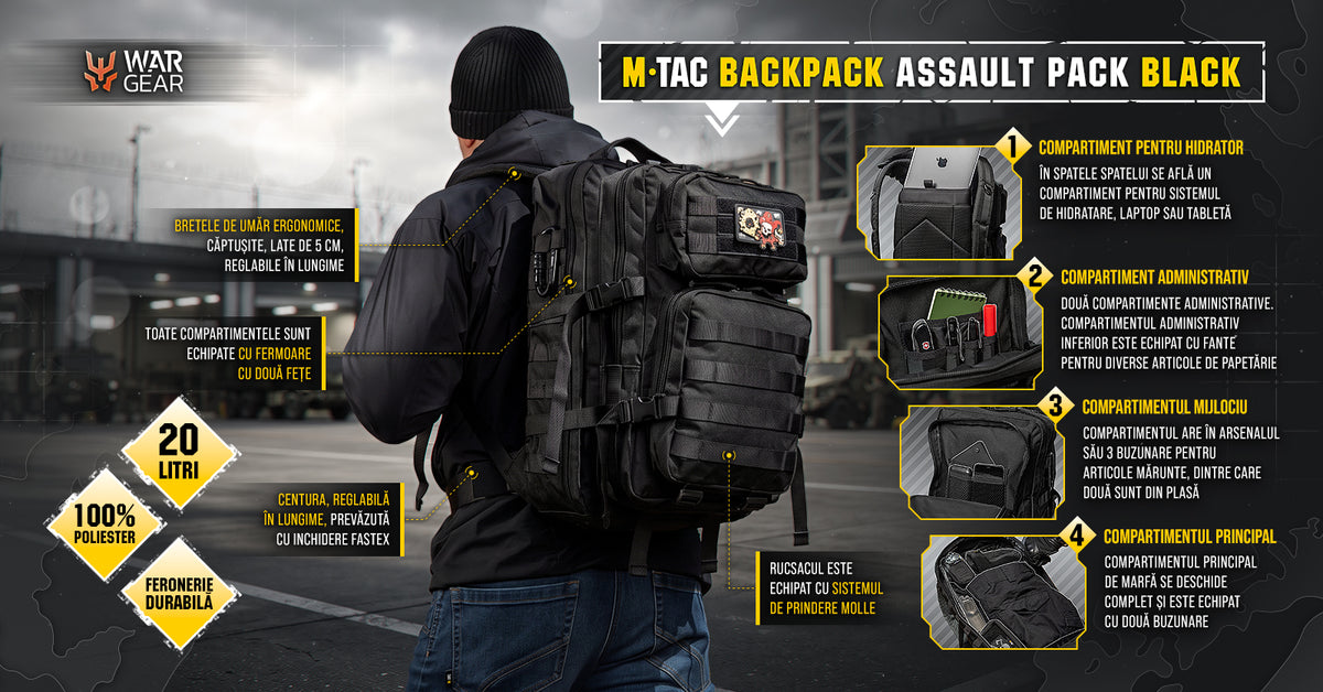 Rucsac tactic 20L M-Tac Assault MOLLE