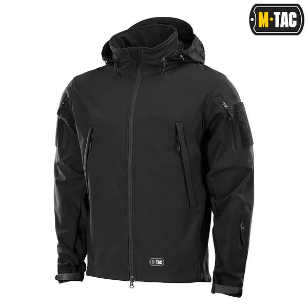 Jacheta tactica SoftShell neagra M-TAC WARZONESHOP