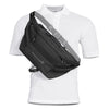 Geanta sling Pentagon Telamon neagra purtata crossbody