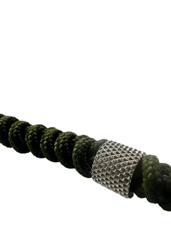 Breloc / Lanyard Paracord Olive Talon Micro Diamond Camo Silver Drop Zone WARZONESHOP