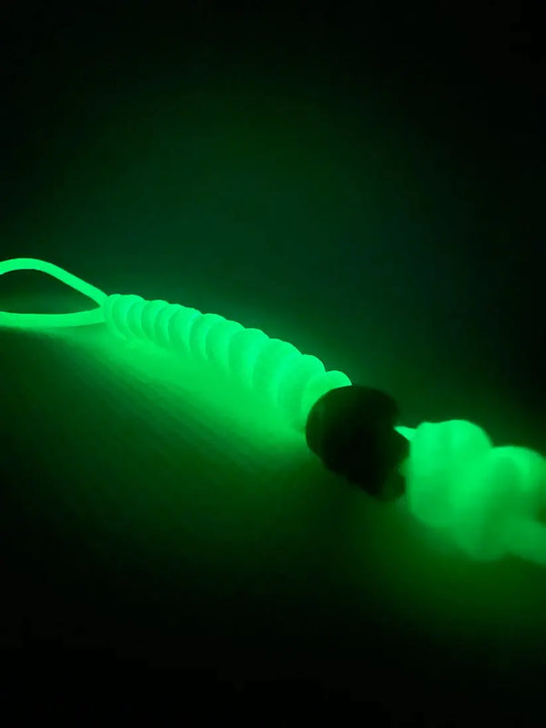 Breloc / Lanyard Paracord Talon Skull Micro Alb Fosforescent Glow In The Dark WARZONESHOP