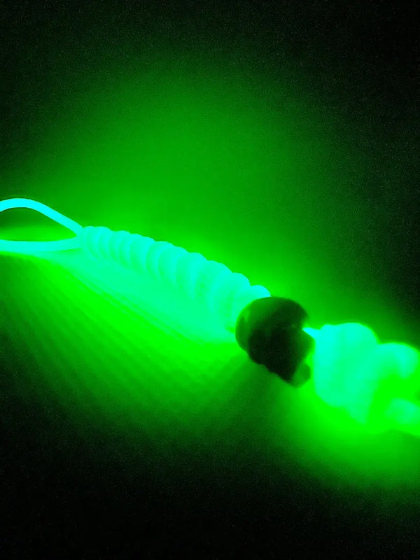 Breloc / Lanyard Paracord Talon Skull Micro Alb Fosforescent Glow In The Dark WARZONESHOP