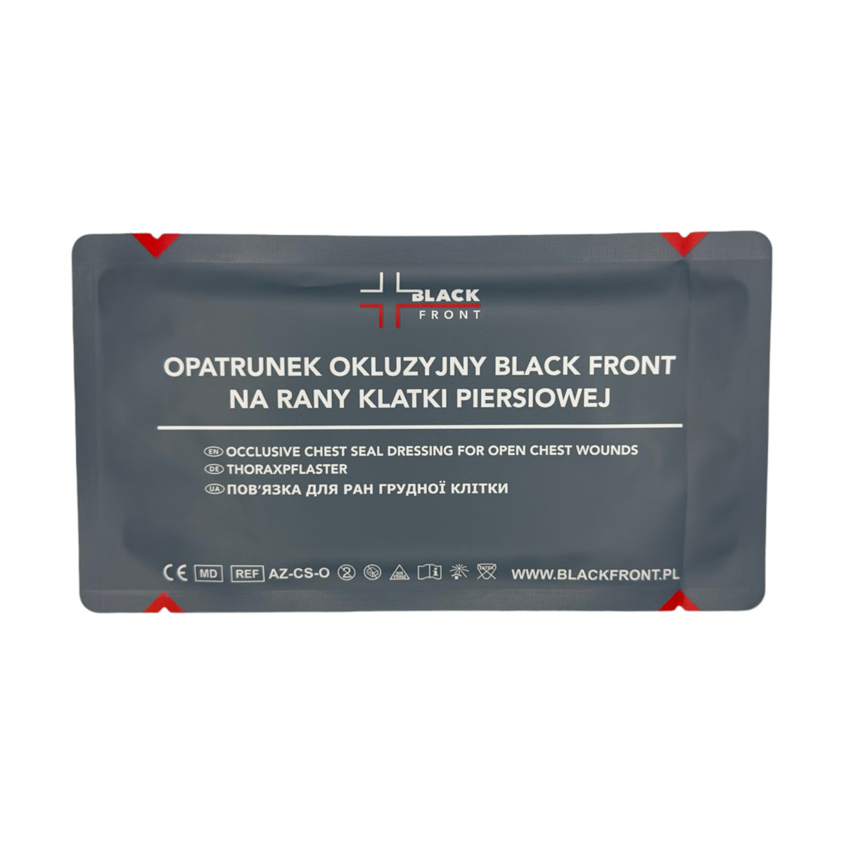 Chest Seal Neventilat Black Front – Pansament Ocluziv 17 cm