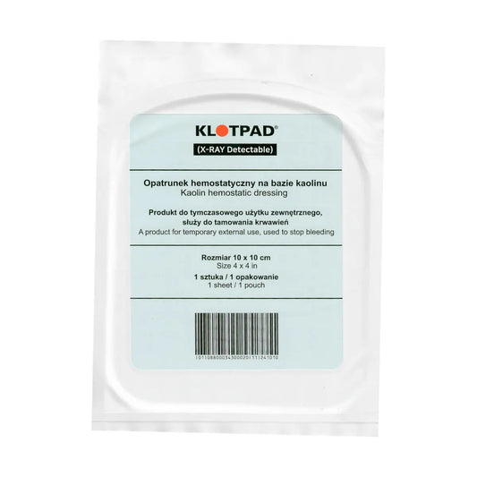 Pansament hemostatic KLOTPAD 10x10cm oprire sangerari WARZONESHOP