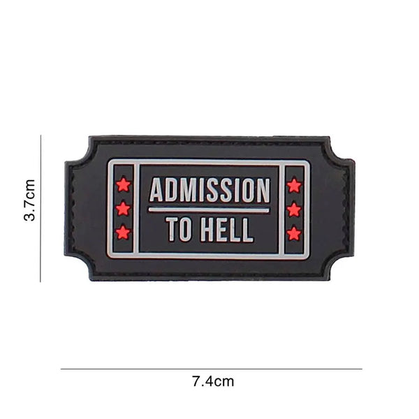 Patch ADMISSION TO HELL TICKET 101INC WARZONESHOP