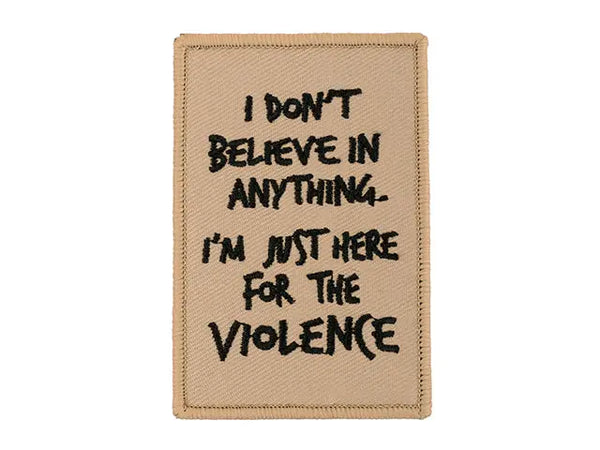 Patch HERE FOR THE VIOLENCE textil velcro WARZONESHOP