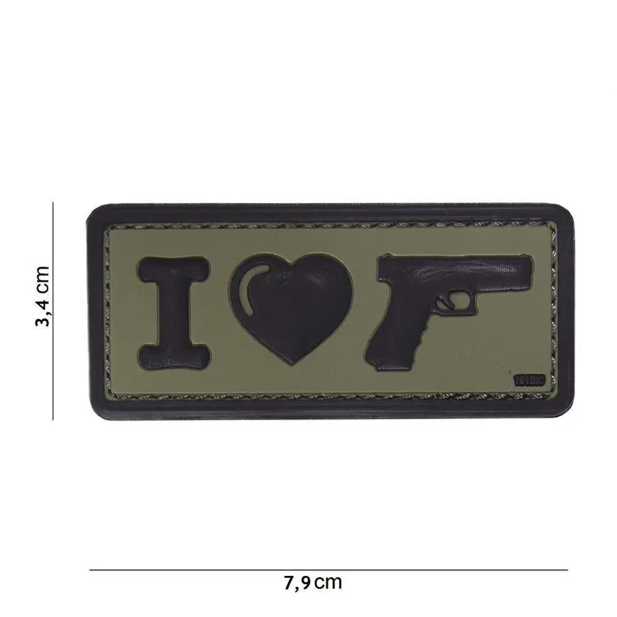 Patch I Love Glock velcro 3D WARZONESHOP