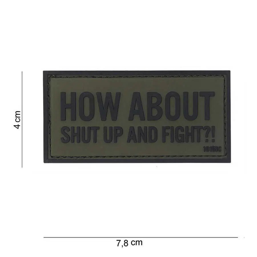 Patch Shut up and fight Velcro 3D WARZONESHOP