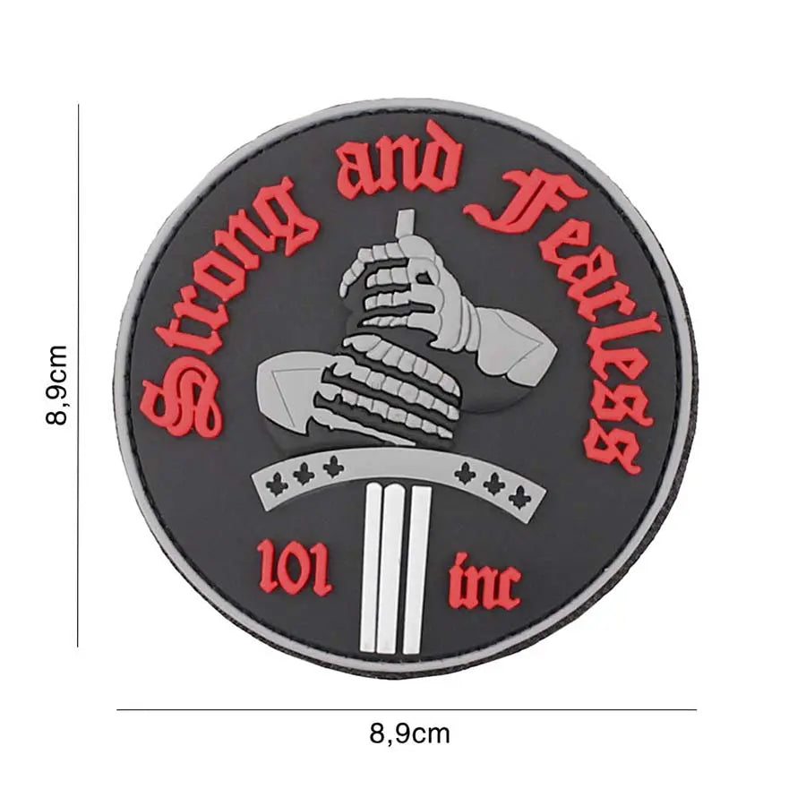 Patch Strong and Fearless velcro PVC 101INC WARZONESHOP