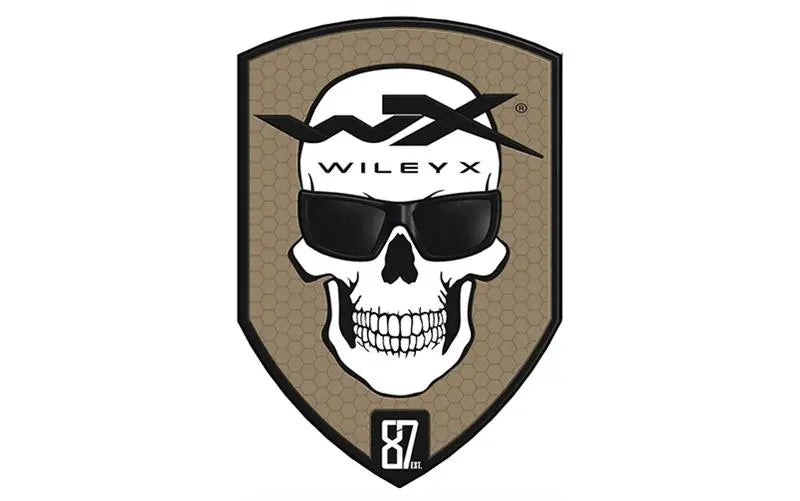 Patch WILEY X Skull 55x80 mm TAN WARZONESHOP