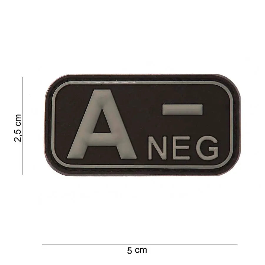 Patch grupa sanguina A-negativ PVC WARZONESHOP