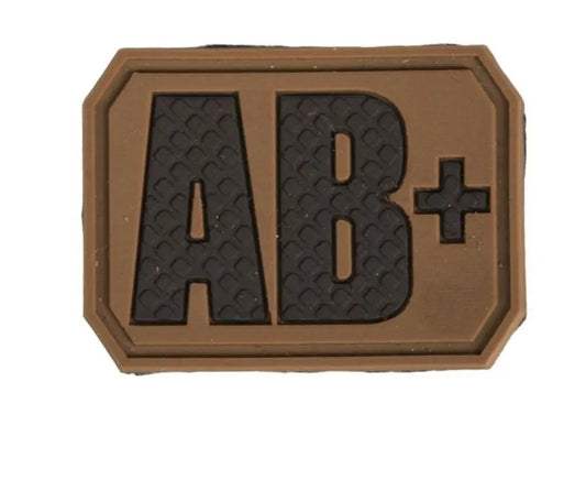 Patch grupa sanguina AB pozitiv velcro PVC WARZONESHOP