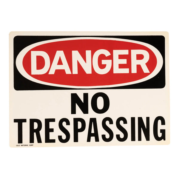 Plăcuță semnalizare DANGER - No Trespassing WARZONESHOP