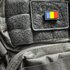 Set 2 patch-uri PVC Drapel Romania 2.5 x 1.5 cm cu prindere velcro hook & loop WARZONESHOP