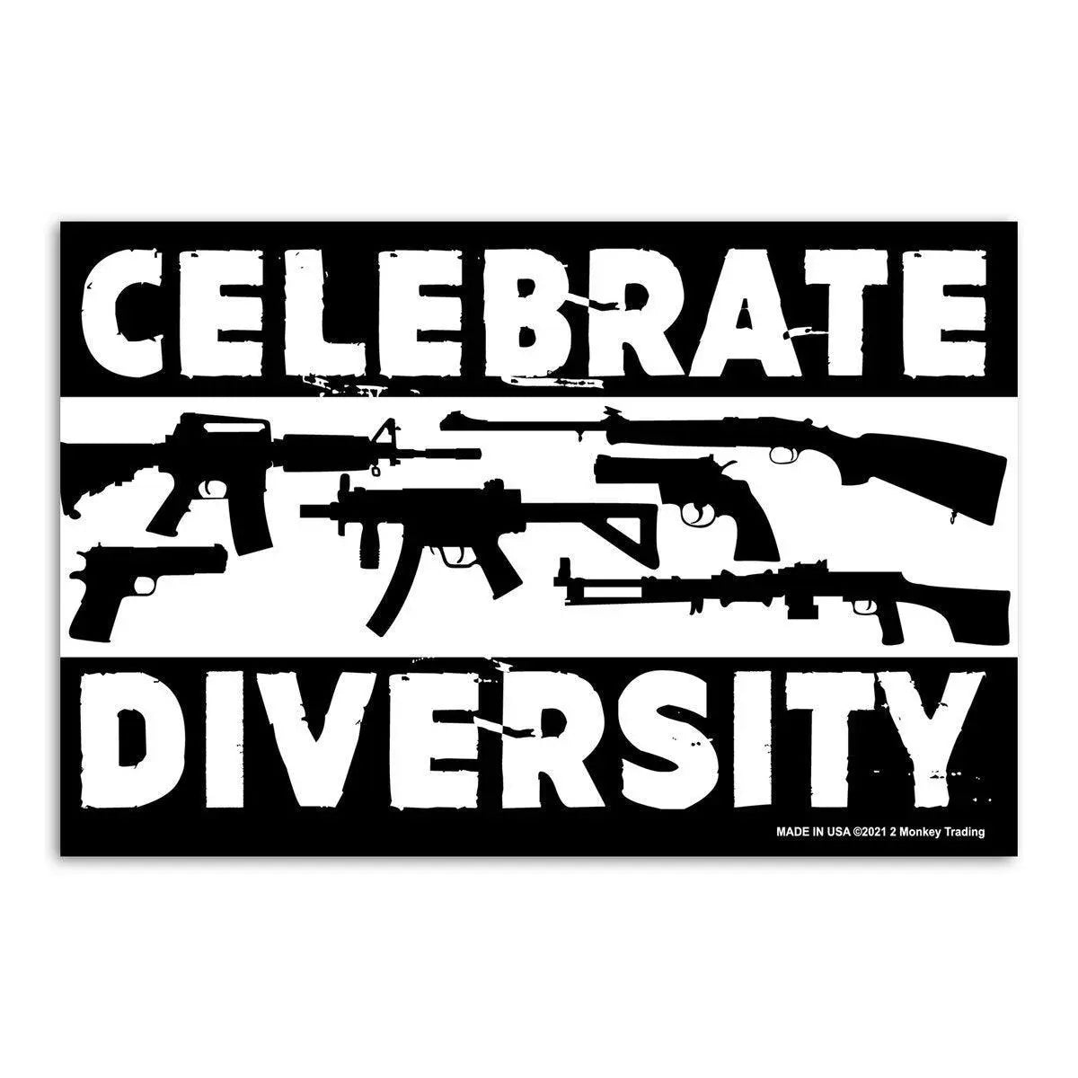 Sticker Celebrate Diversity Lucky Shot USA WARZONESHOP