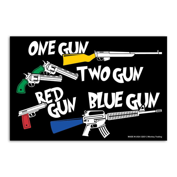Sticker One Gun Two Gun Lucky Shot USA WARZONESHOP