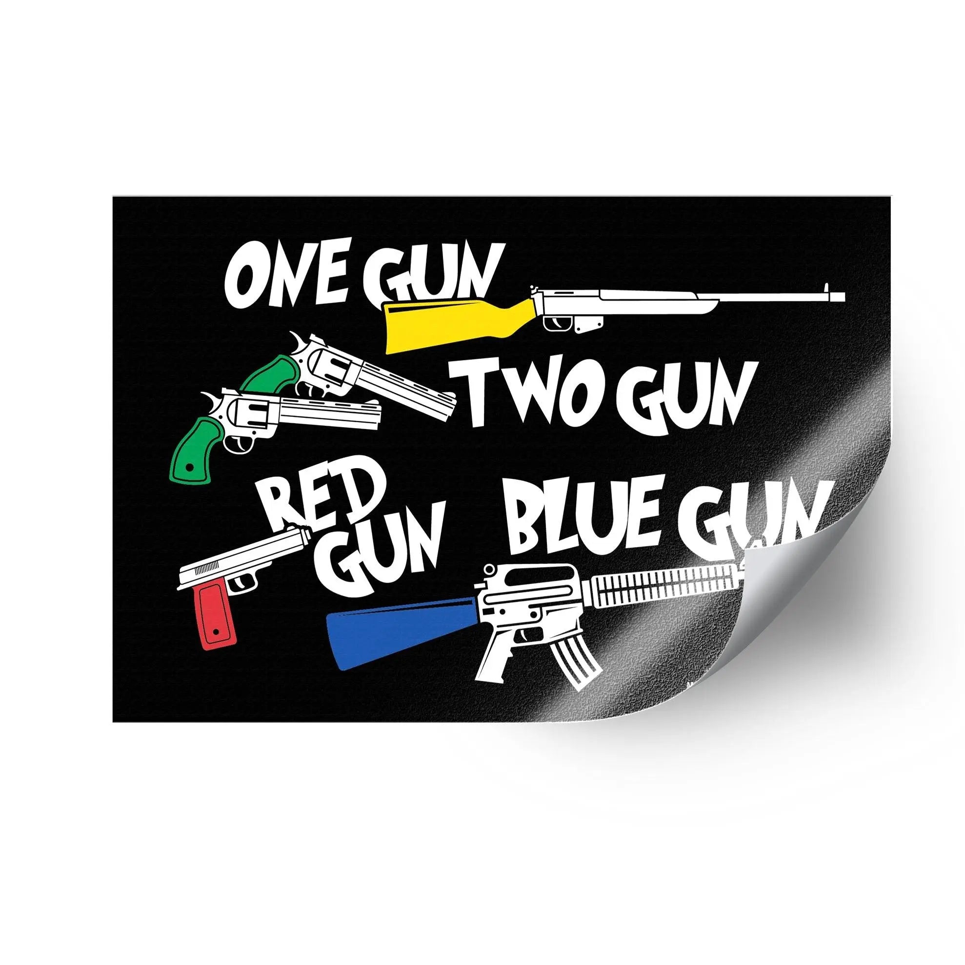 Sticker One Gun Two Gun Lucky Shot USA WARZONESHOP