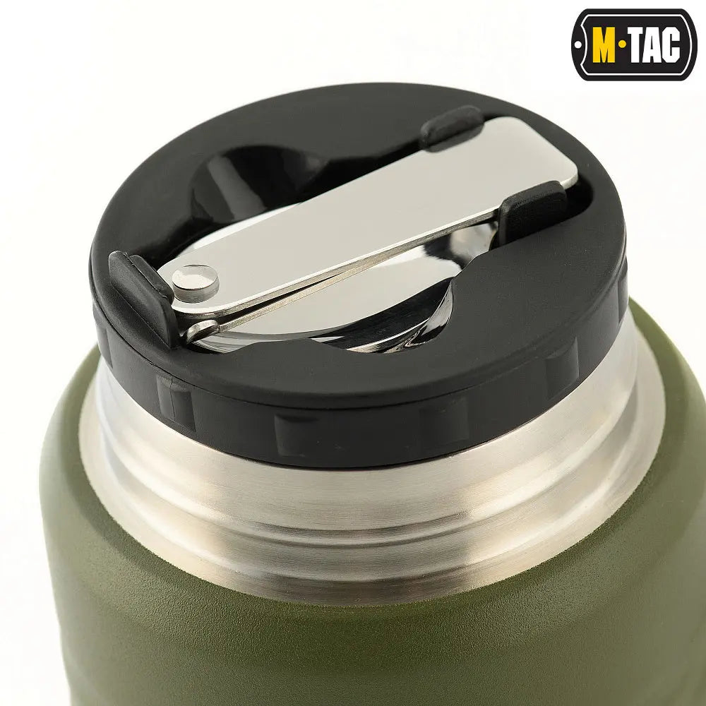 Termos M-TAC olive 750 ml cu lingura WARZONESHOP