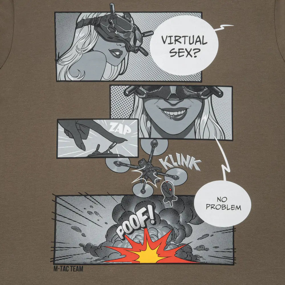 Tricou Comics Drone olive M-TAC WARZONESHOP