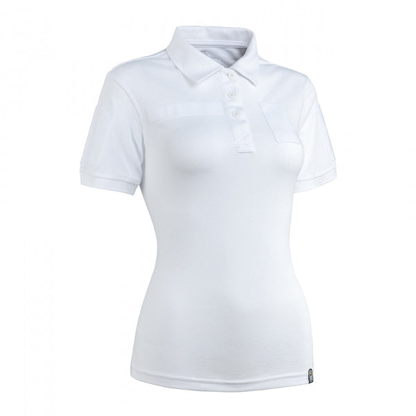 Tricou Tactic Polo Dama Alb – M-TAC WARZONESHOP
