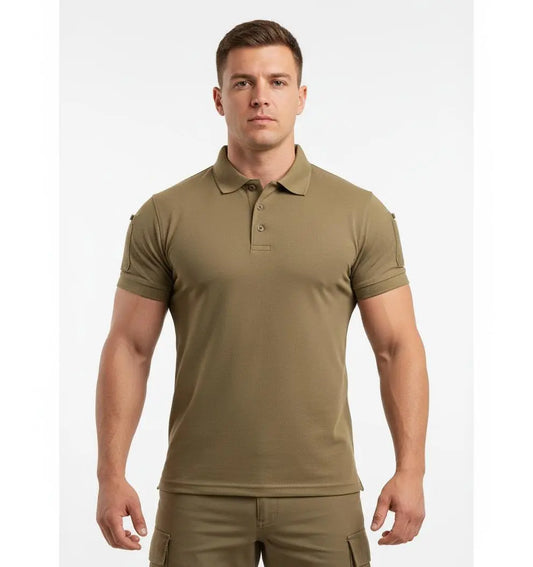 Tricou tactic polo quickdry MIL-TEC coyote WARZONESHOP