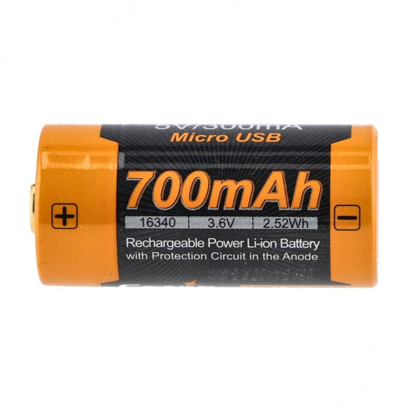 Acumulator Fenix ARB-L16-700UP 16340 RCR123 700mAh – Incarcare Micro-USB | WARGEAR RO