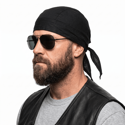 Bandana headwrap neagra din bumbac MFH | WARGEAR RO