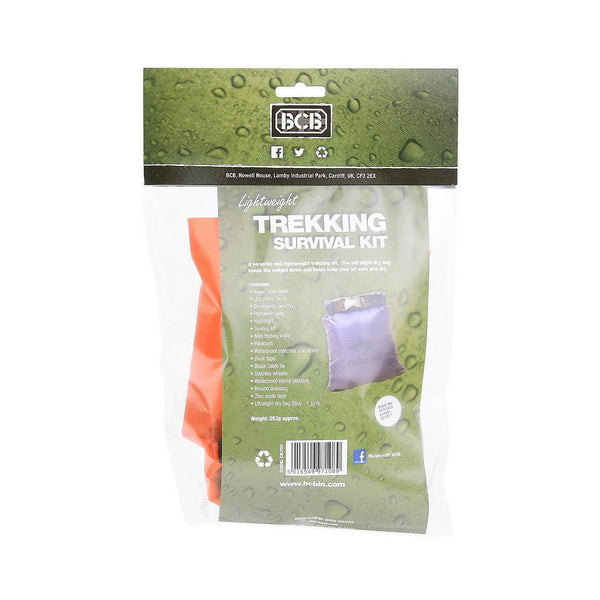 BCB Trekking Essentials Kit – set de supravietuire usor cu dry bag impermeabil | WARGEAR RO