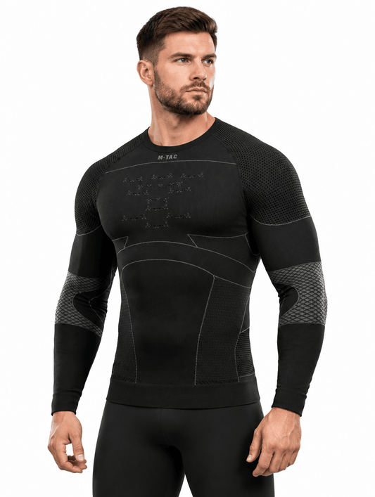 Bluza Termica Compresie M-Tac – Negru | WARGEAR RO