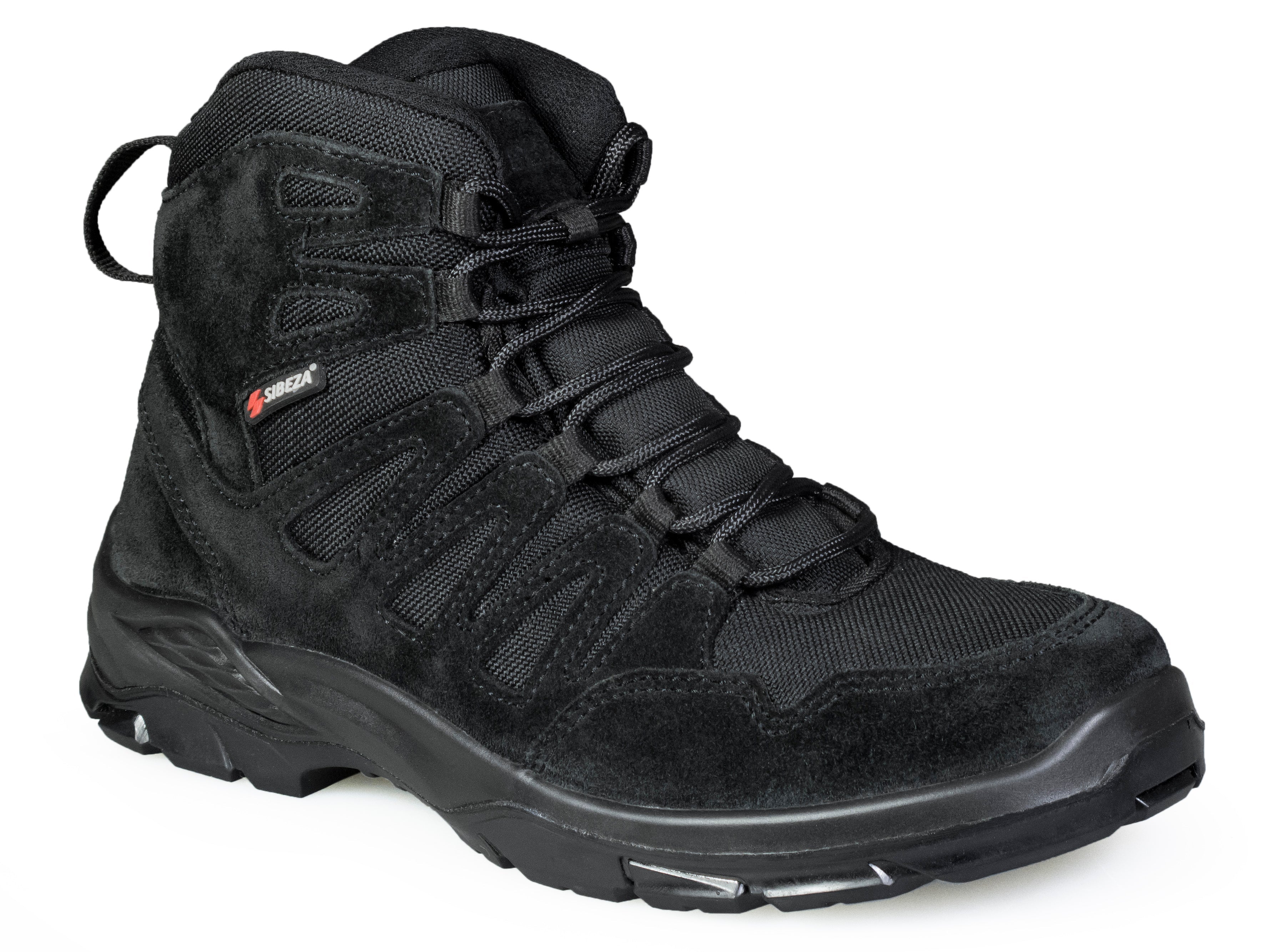 Bocanci Tactici SIBEZA SVG Mid Black – Piele Naturala & X - TRA GRIP | WARGEAR RO