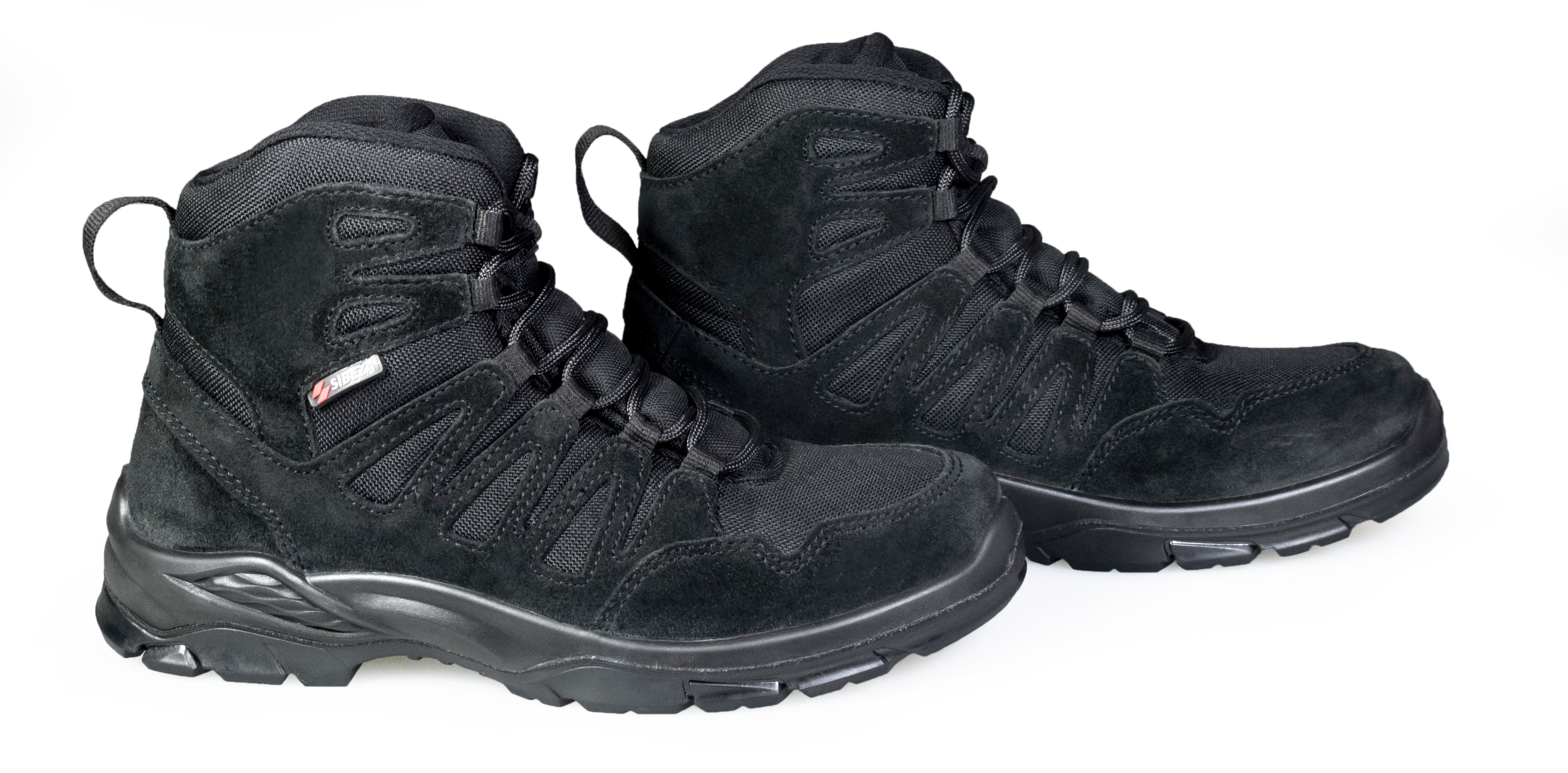 Bocanci Tactici SIBEZA SVG Mid Black – Piele Naturala & X - TRA GRIP | WARGEAR RO