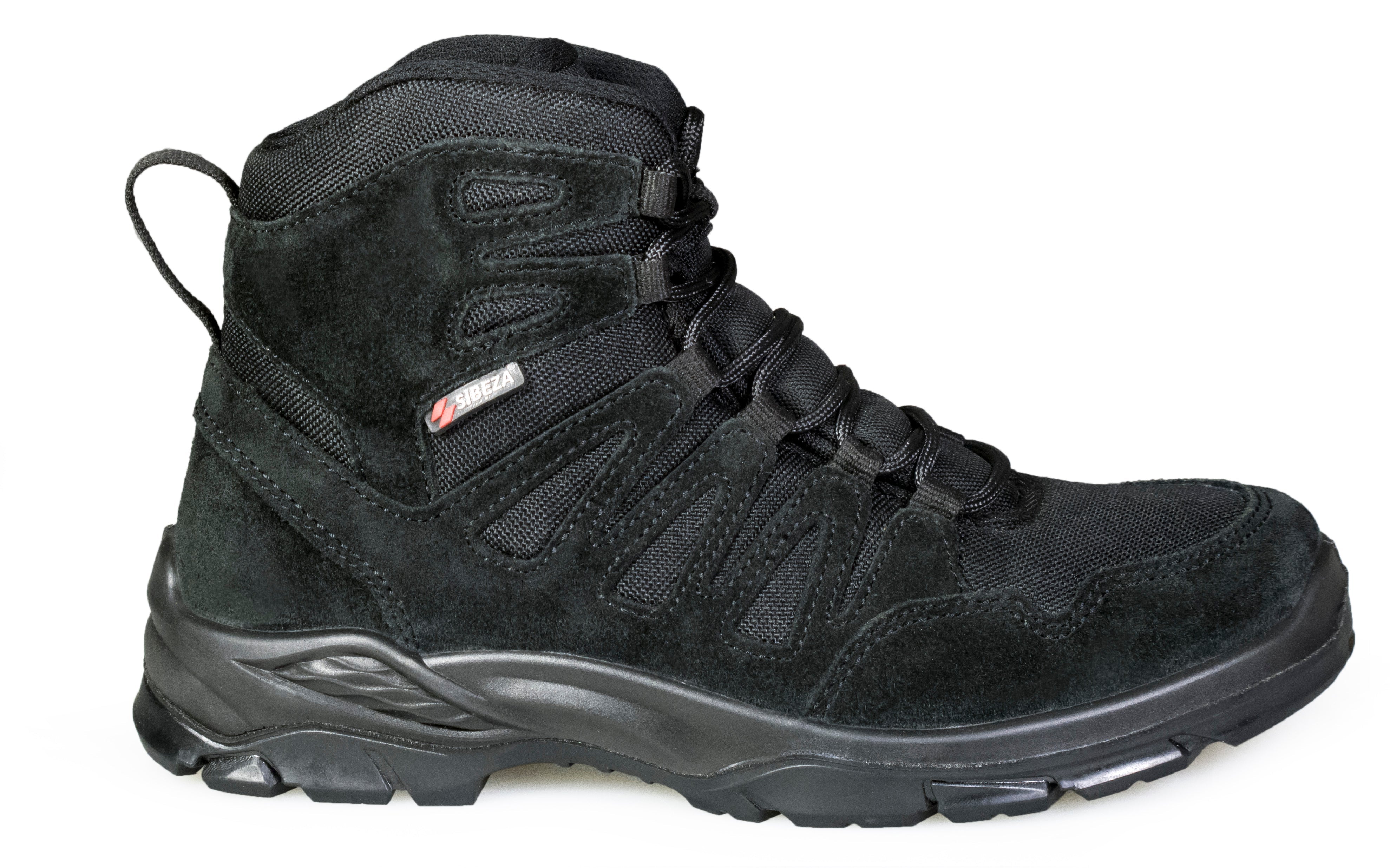 Bocanci Tactici SIBEZA SVG Mid Black – Piele Naturala & X - TRA GRIP | WARGEAR RO