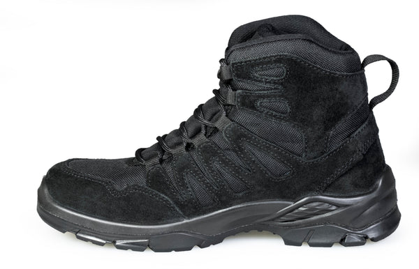 Bocanci Tactici SIBEZA SVG Mid Black – Piele Naturala & X - TRA GRIP | WARGEAR RO