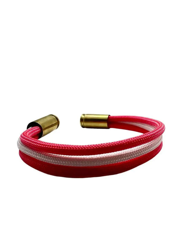 Bratara Paracord Trinity Roz Alb Drop Zone | Echipament tactic WARGEAR