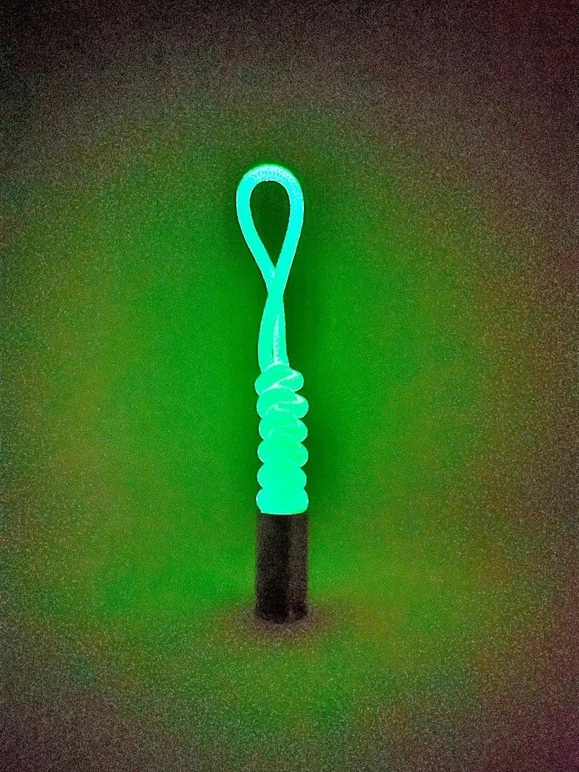 Breloc / Căpăt Fermoar Paracord Talon Cartuș Glonț Micro Alb Fosforescent (Glow In The Dark) | Echipament tactic WARGEAR