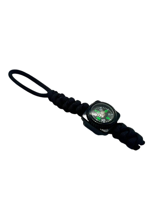 Breloc / Lanyard Paracord Talon Busola Negru | Echipament tactic WARGEAR