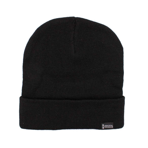 Caciula de iarna WATCHCAP neagra – detaliu